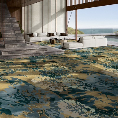 9mm Wall To Wall Nylon Printed Carpet With Flame Resistance