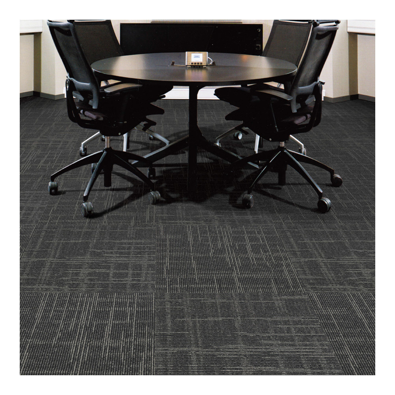 20" X 20" Nylon Floor Carpet Tiles With PVC Backing For Office And School Trace